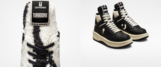 CONVERSE Y RICK OWENS Presentan Los Nuevos TURBODRK CHUCK 70 Con Estampado De Cebra Y TURBOWPN BICOLOR